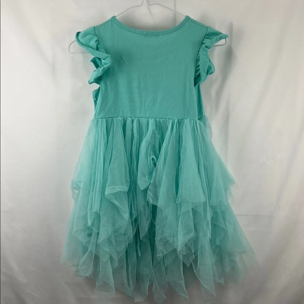 Girl’s Tutu Dress - 2 Pack - Pink Rainbow Bunny - Mint Green - Size 8